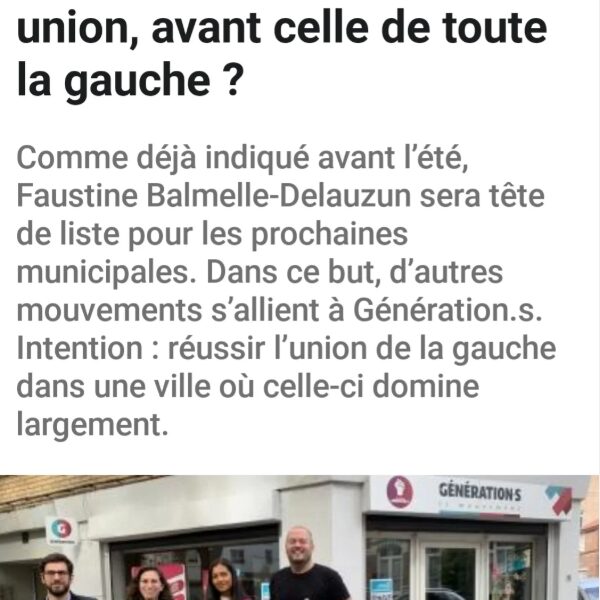 L&rsquo;union de la Gauche: on continue avec Lille Debout !